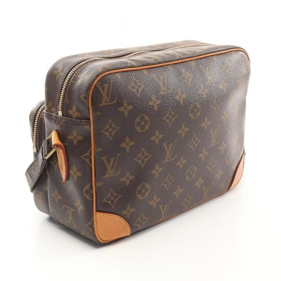 LOUIS VUITTON Nile Shoulder Bag Coated Canvas Leather Monogram Brown M45244 - Picture 3 of 10